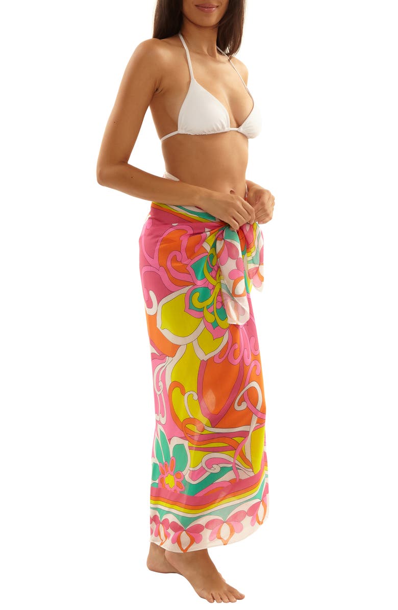 Trina Turk Elara Cover-Up Pareo, Alternate, color, Pink Multi
