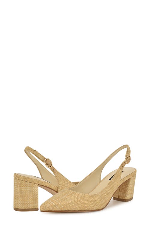 Shop Nine West Kamsee Slingback Pointed Toe Pump In Light Natural