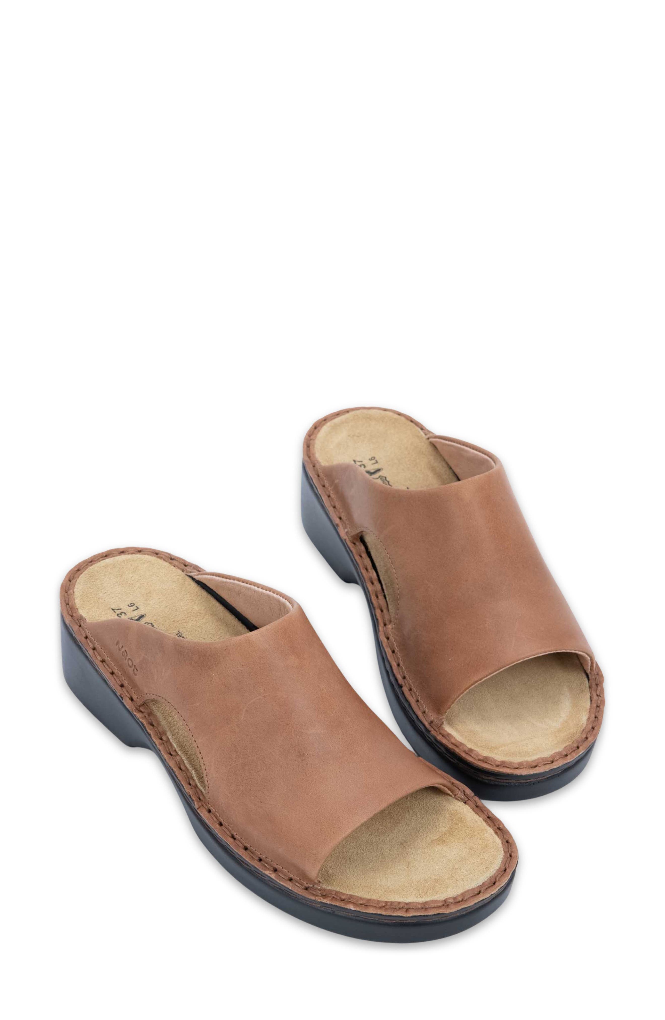 Naot Rome Slide Sandal, Alternate, color, Latte Brown Leather