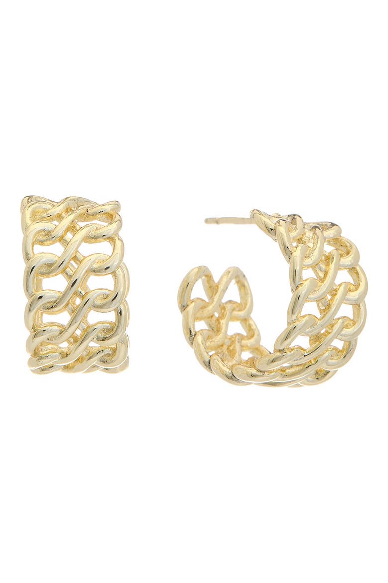 Woven Hoop Earrings, Main, color, YELLOW