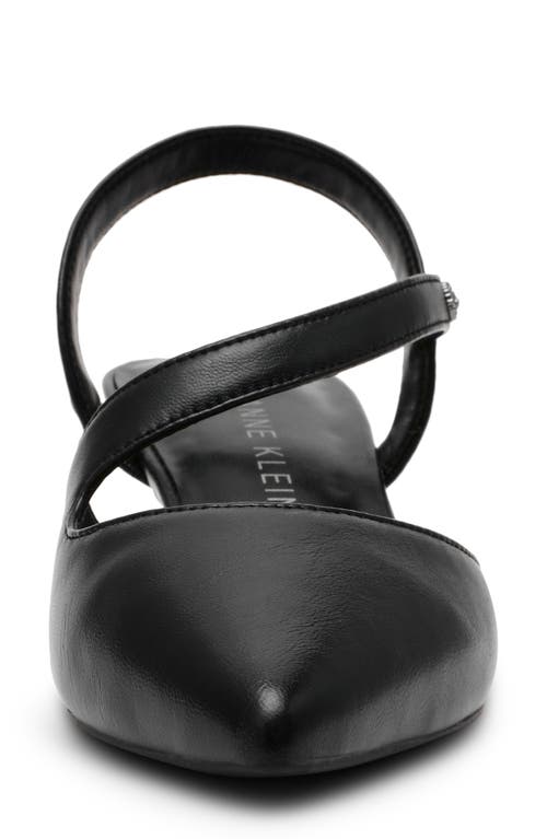 Anne Klein Iman Pointed Toe Slingback Pump In Black