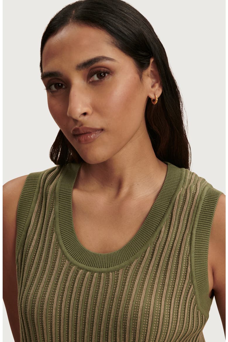 Aldcroft Rib Knit Cotton Tank, Alternate, color, OLIVINE