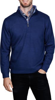 TailorByrd French Rib Quarter Zip Sweater