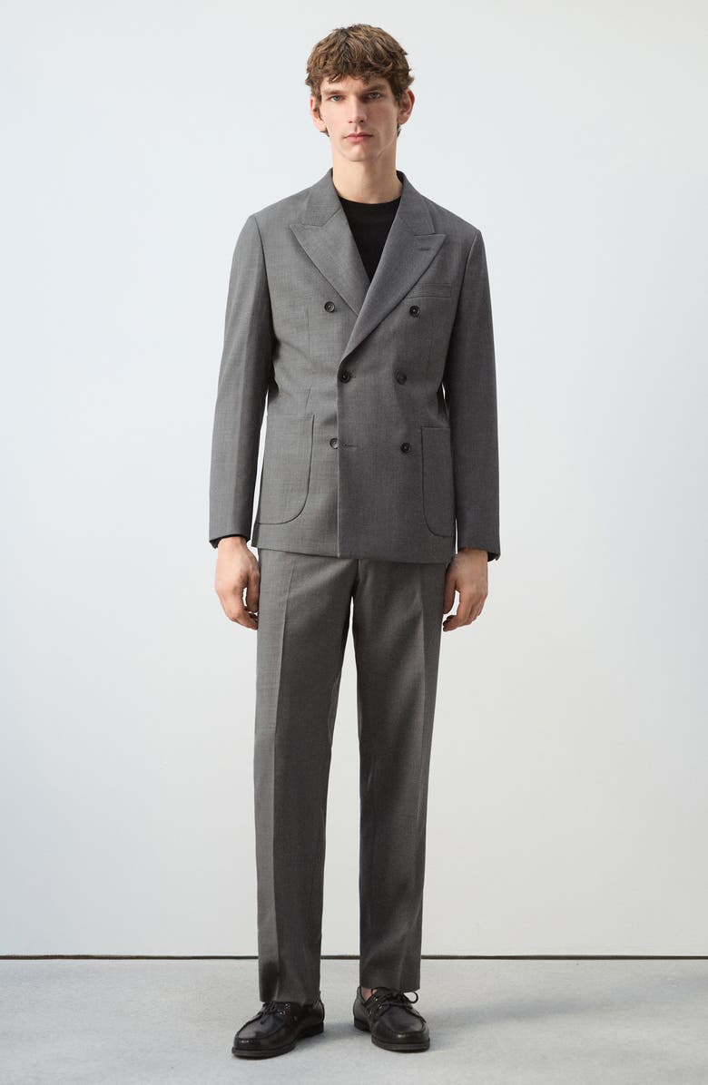 MANGO Ricardo Regular Fit Dress Pants, Alternate, color, Grey