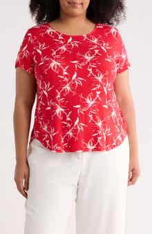 PHILOSOPHY REPUBLIC CLOTHING Floral High-Low T-Shirt