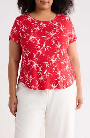 PHILOSOPHY REPUBLIC CLOTHING Floral High-Low T-Shirt