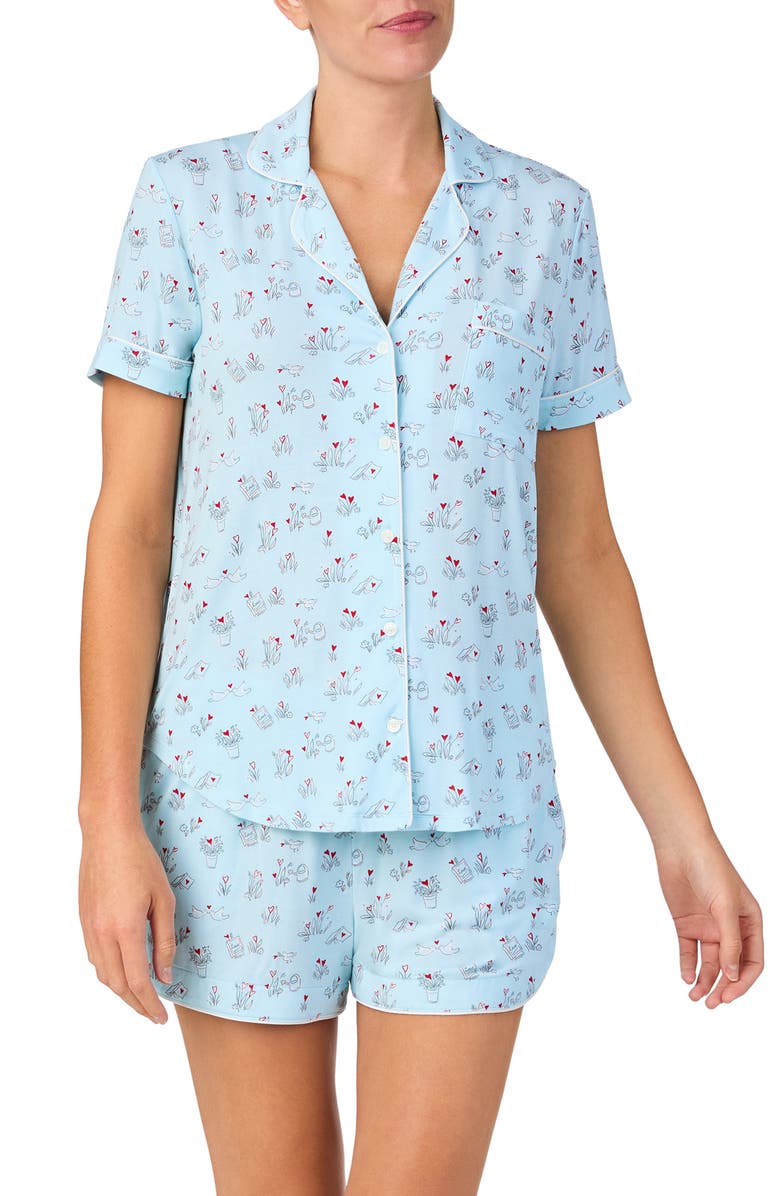 Kate Spade New York print short pajamas, Main, color, 