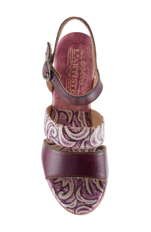 L'artiste By Spring Step Hotstrut Platform Sandal In Purple Multi