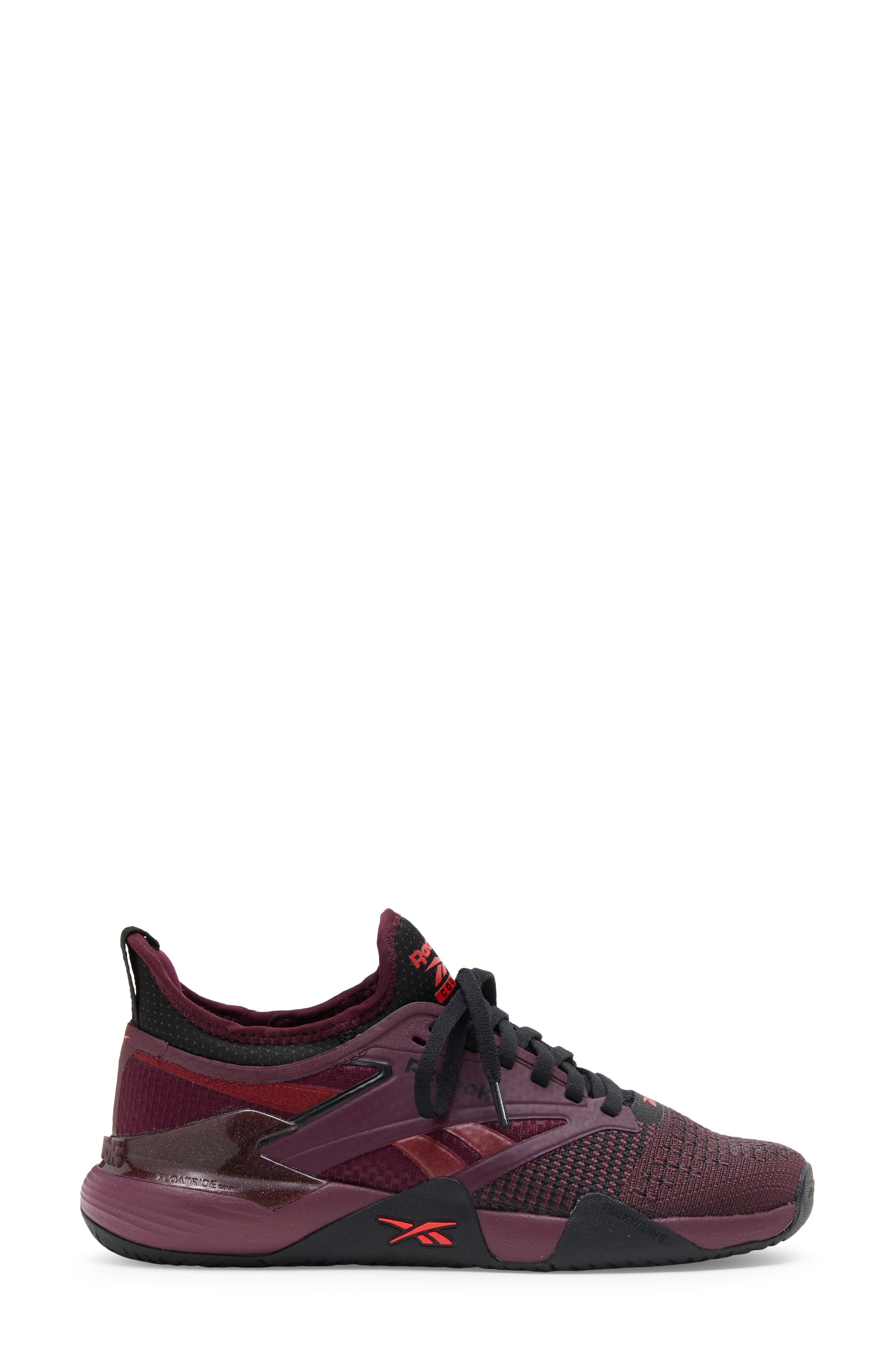 Nano Court Training Shoe, Alternate, color, BLACK CHERRY/BLACK/RETRO RED