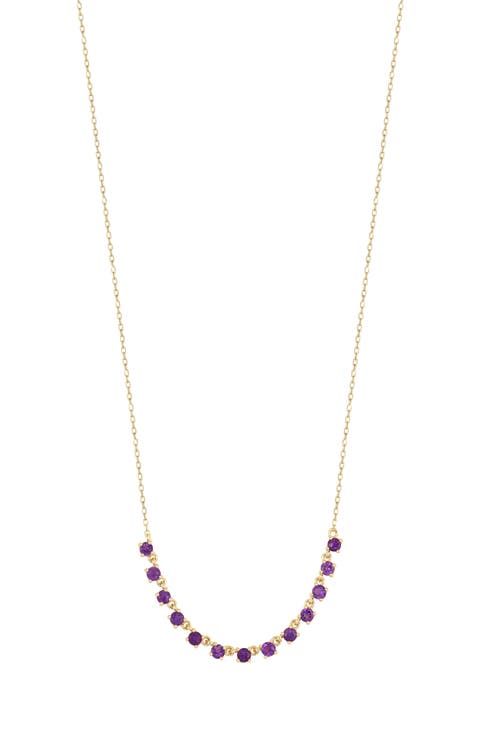 14K Gold Semiprecious Stone Station Necklace (Nordstrom Exclusive)