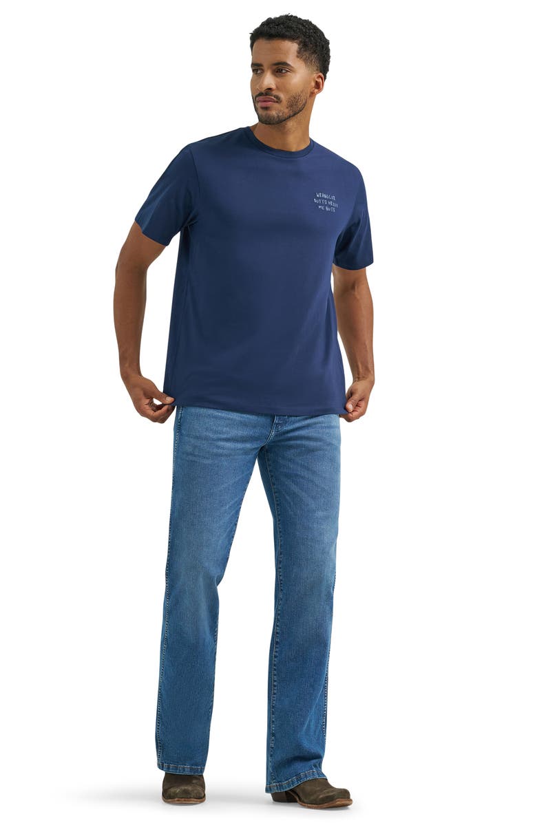 Wrangler Western Slim Straight Leg Jeans, Alternate, color, Sky Breeze