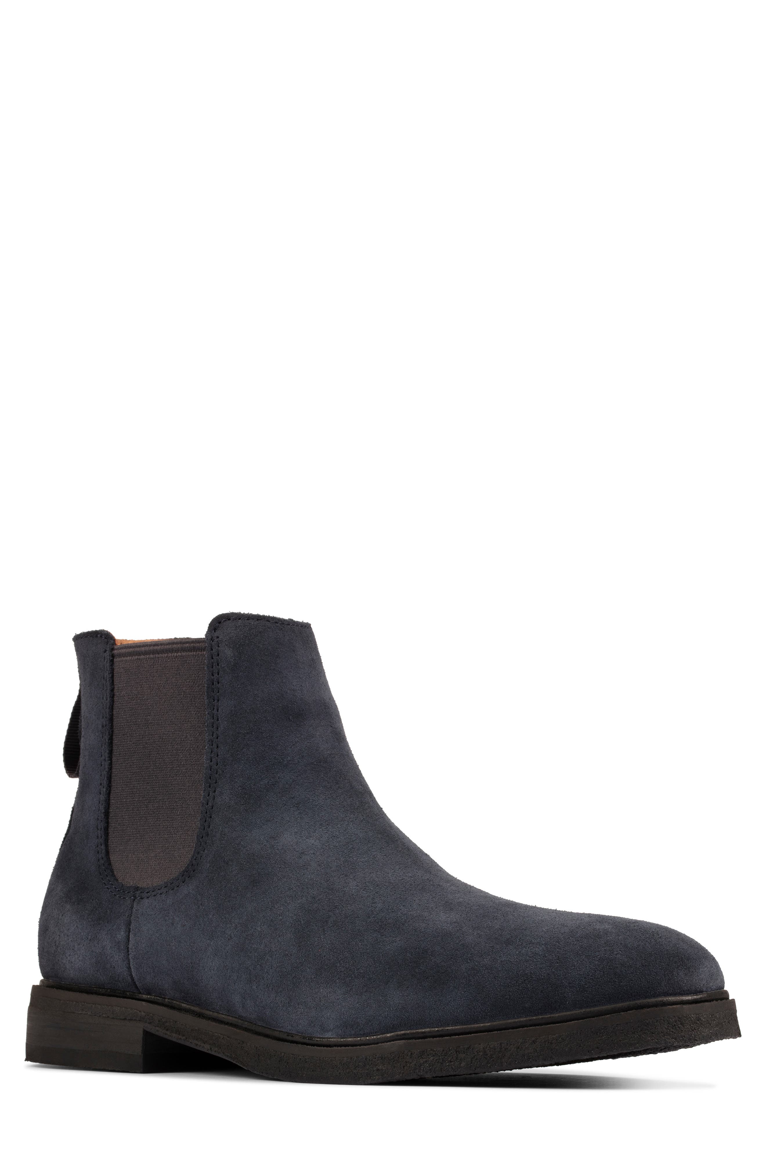 Clarkdale Gobi Chelsea Boot, Main, color, NAVY SUEDE