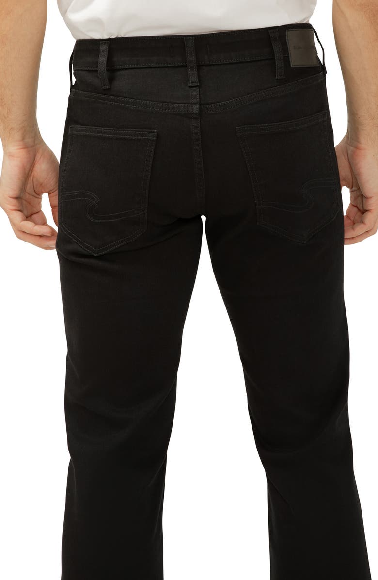 Silver Jeans Co. Zac Relaxed Fit Straight Leg Jeans, Alternate, color, Black
