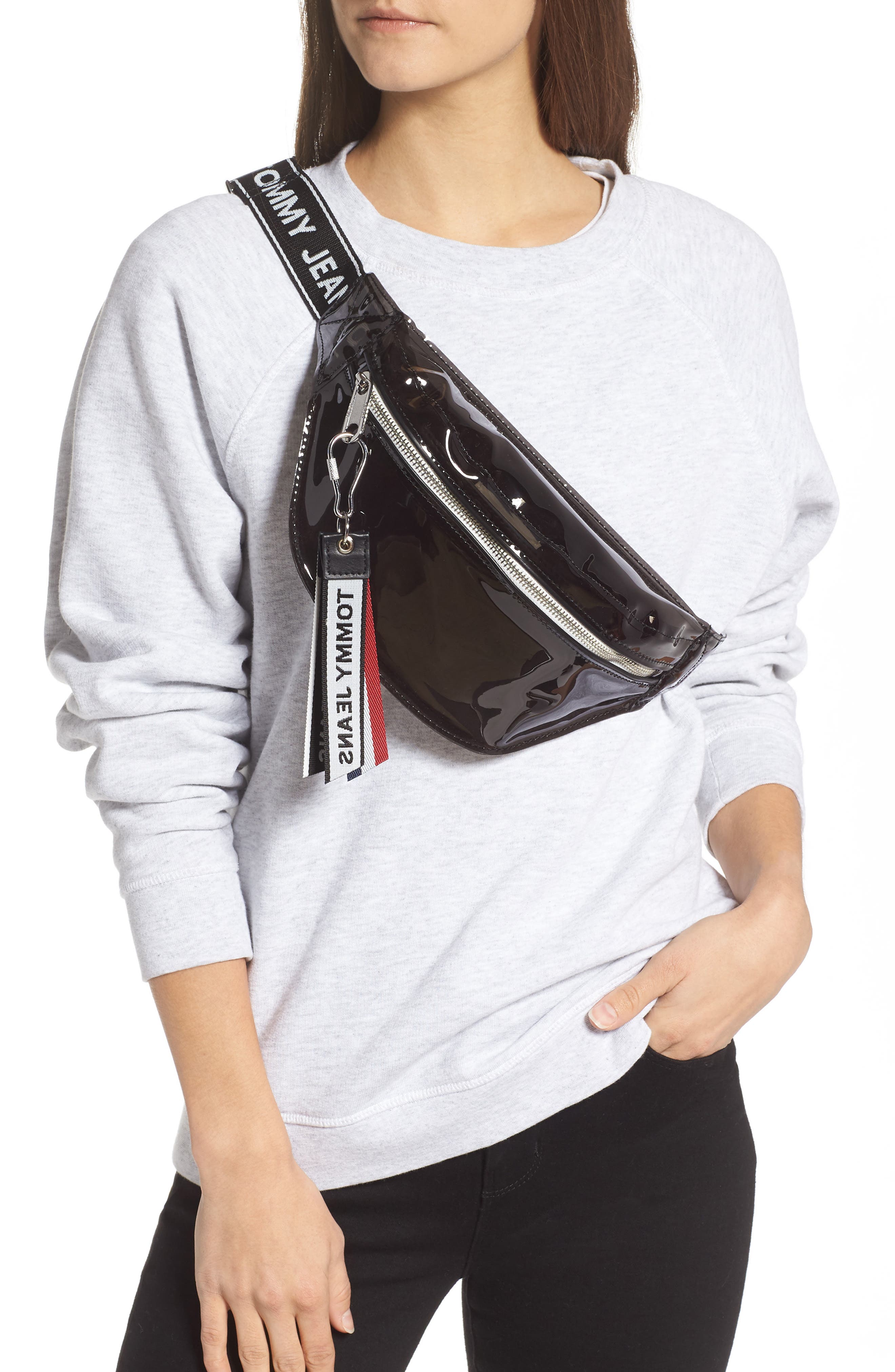 TOMMY JEANS Logo Belt Bag, Alternate, color, 