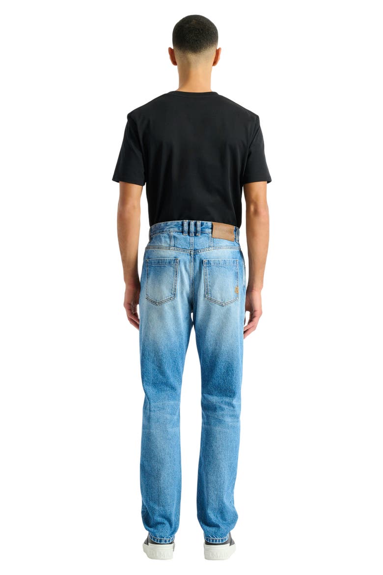 Straight-leg Blue denim jeans, Alternate, color, blue