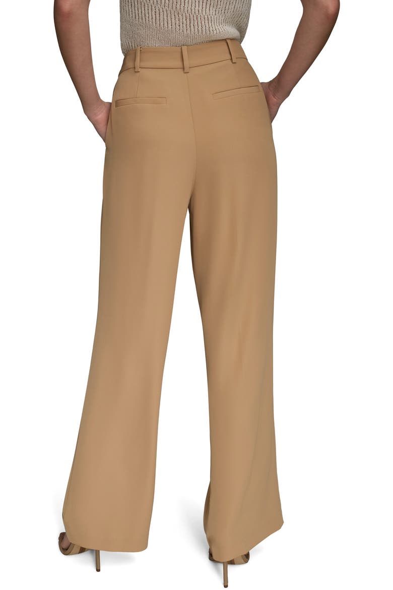 Pleated Wide Leg Pants, Alternate, color, FAWN