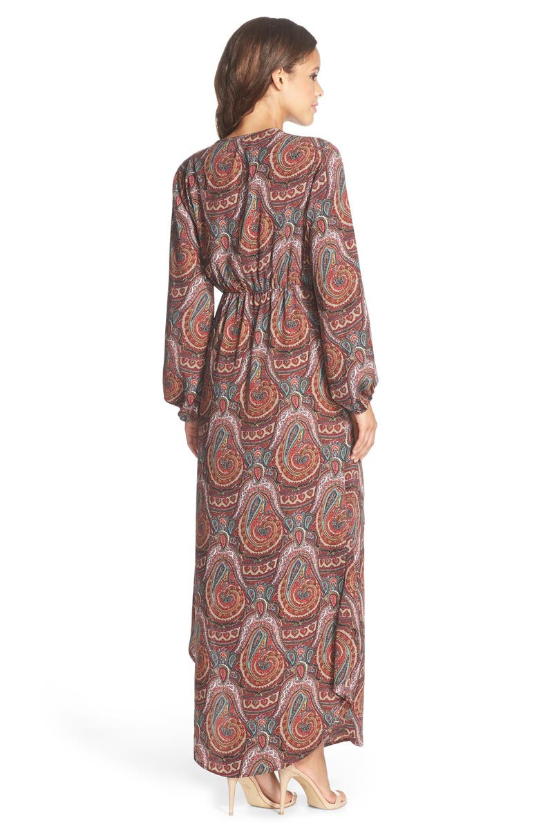 Fraiche by J Paisley Print Maxi Dress, Alternate, color, 