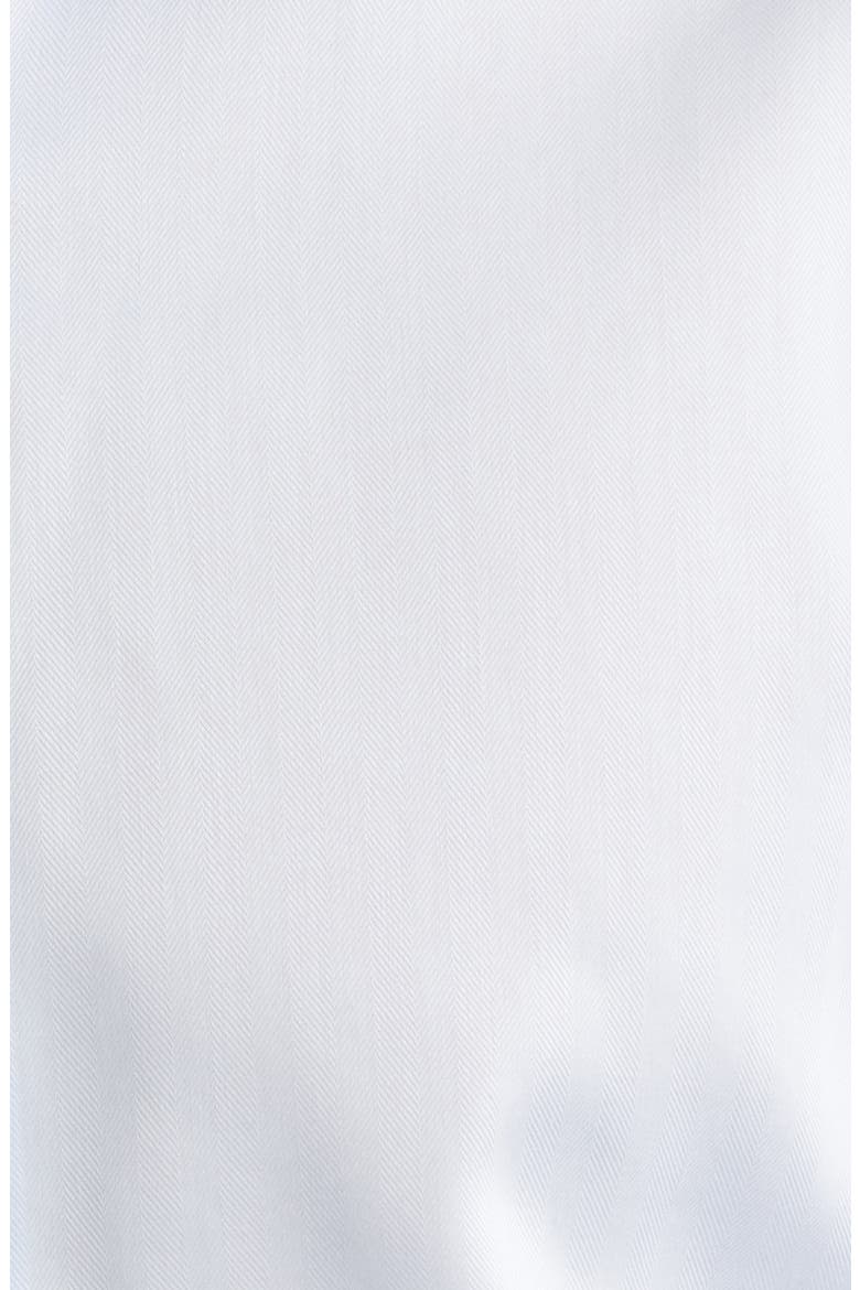 Trim Fit Light Blue Cotton Herringbone Dress Shirt, Alternate, color, LIGHT BLUE