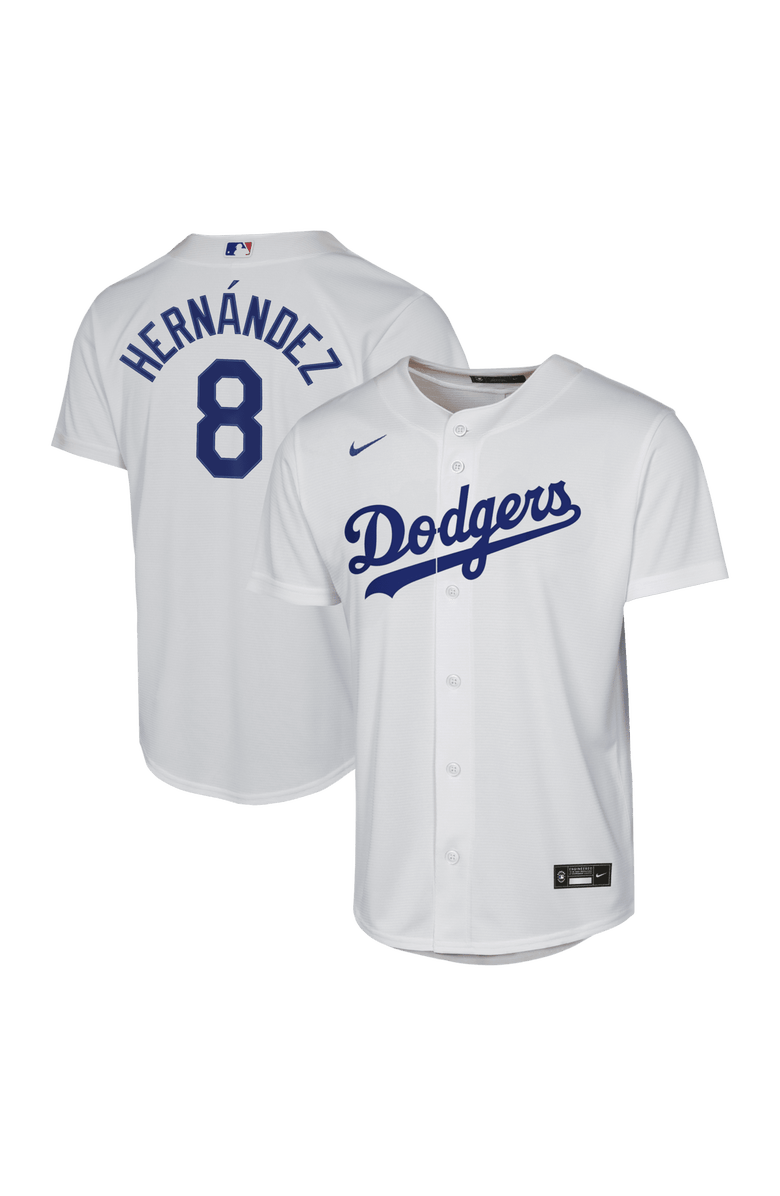 Nike Youth Nike Enrique Hernández White Los Angeles Dodgers Home Baseline Jersey, Main, color, White