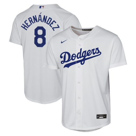 Youth Nike Enrique Hernández White Los Angeles Dodgers Home Baseline Jersey
