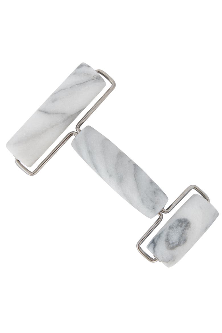 Artifacts Trading Company Marble Double Pastry Roller, Main, color, White Matte