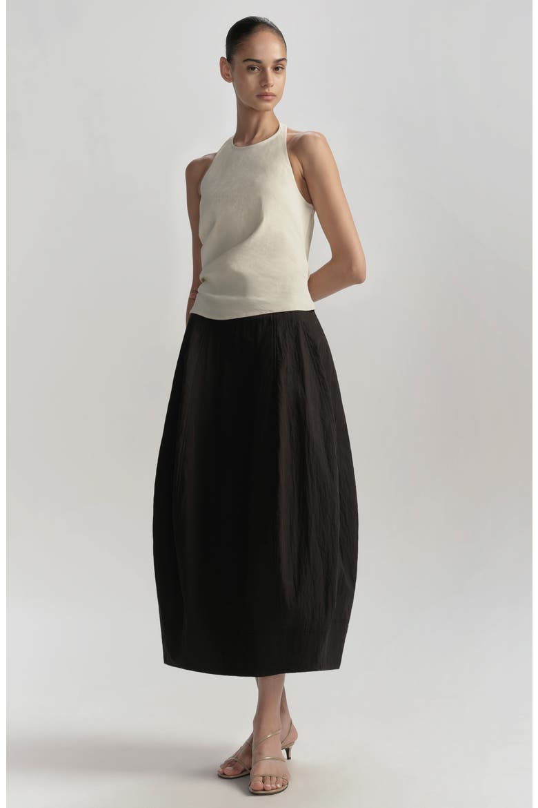 Sylvie Linen Blend Halter Top, Alternate, color, BUTTERCREAM
