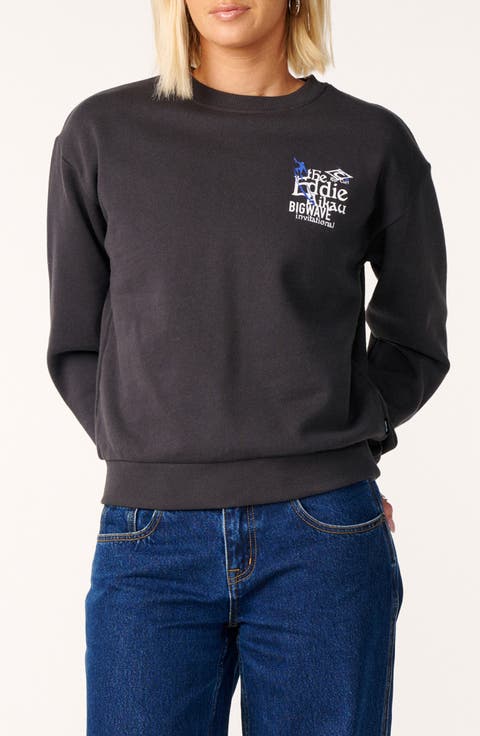 Eddie Big Wave Poster Graphic Sweatshirt