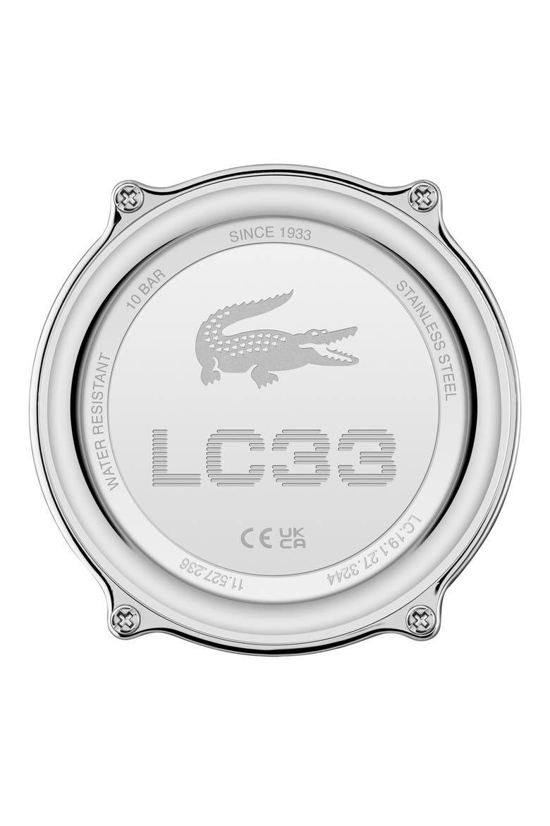 LC33 Silicone Strap Watch, 45mm, Alternate, color, BLACK