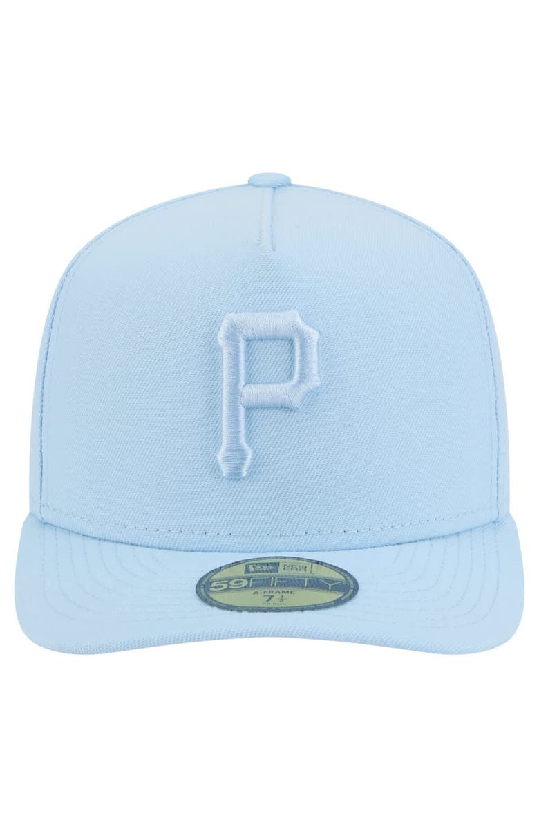 New Era Men's New Era  Light Blue Pittsburgh Pirates Color Pack A-Frame 59FIFTY Fitted Hat, Alternate, color, 