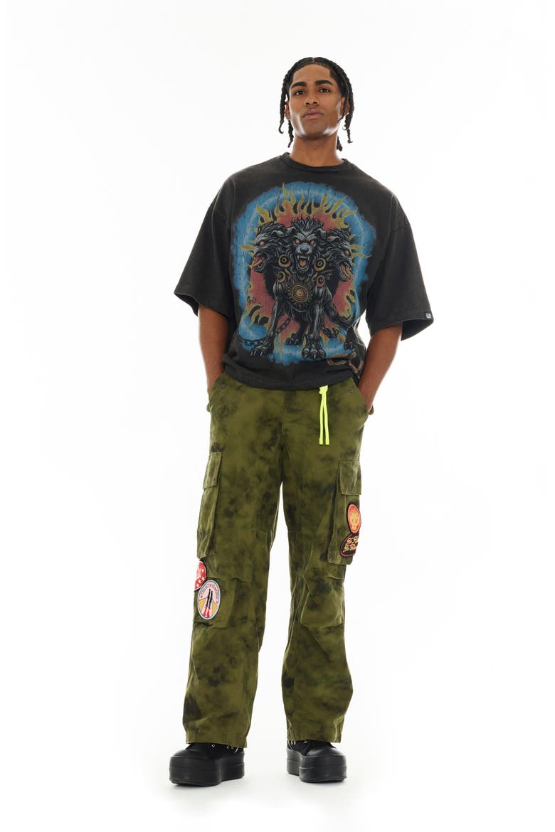 May the Bridges I Burn Oversize Graphic T-Shirt, Alternate, color, VINTAGE CHARCOAL