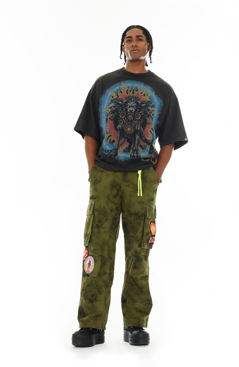 Cult of Individuality May the Bridges I Burn Oversize Graphic T-Shirt, Alternate, color, Vintage Charcoal