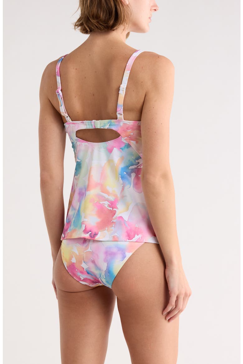 V-Neck Tankini Top, Alternate, color, PINK GLOW