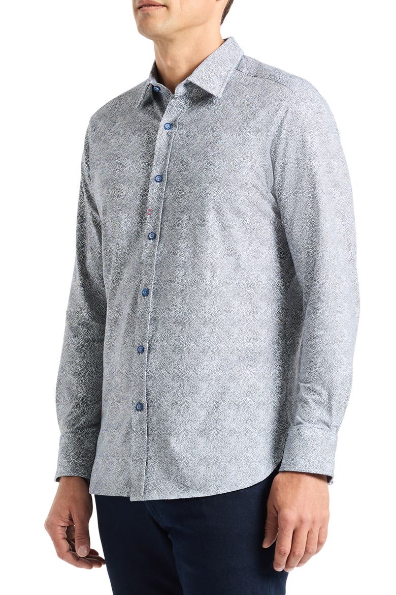 Seth Long Sleeve Button-Up Shirt, Alternate, color, GREY MULTI