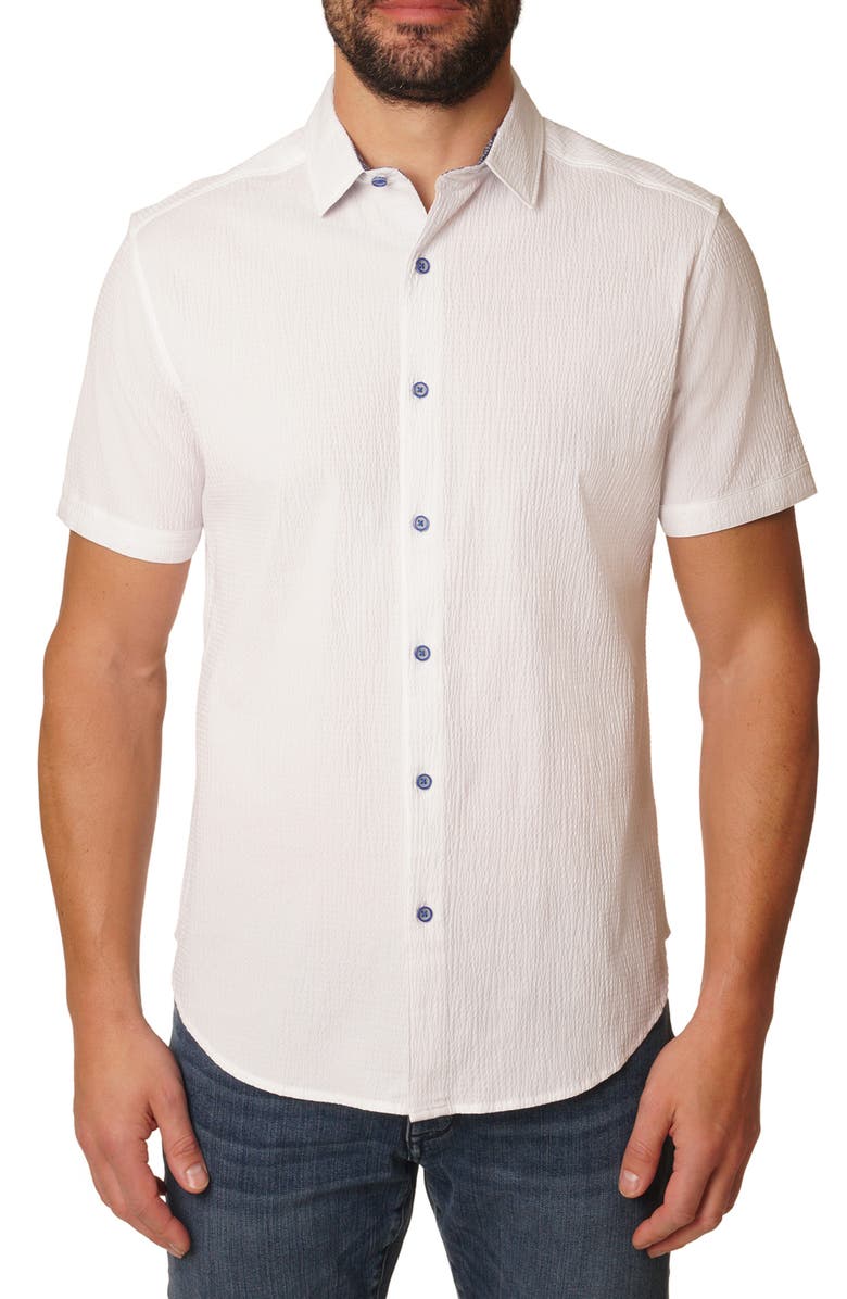 Robert Graham Gilford Short Sleeve Woven Shirt, Main, color, 