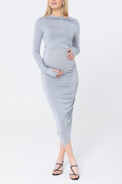 Lo+jayne The Cinched Asymmetrical Micro Modal Skirt