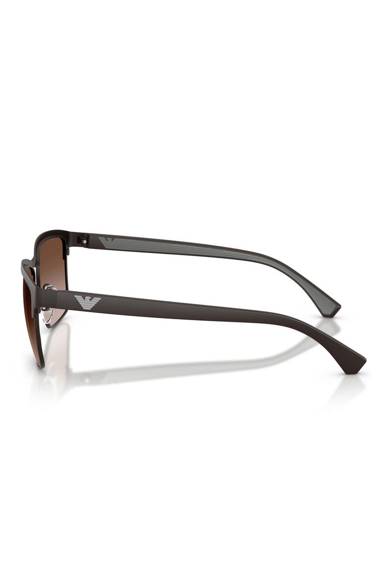 56mm Pillow Sunglasses, Alternate, color, MATTE BROWN / GRADIENT BROWN