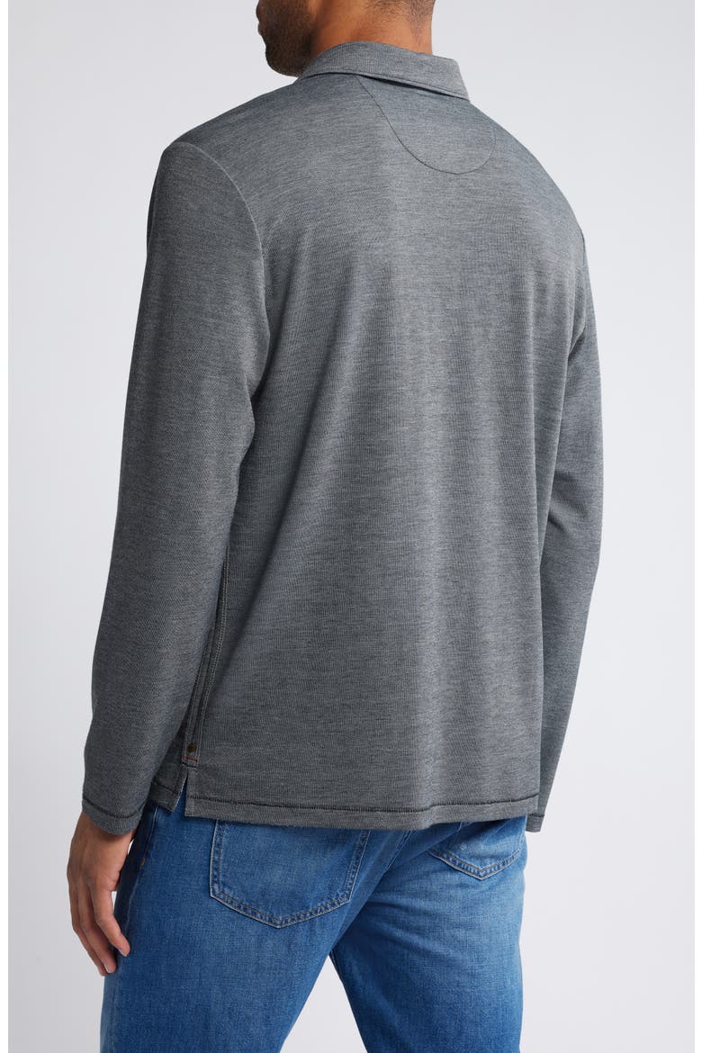 Coasta Vera Long Sleeve Polo, Alternate, color, COAL