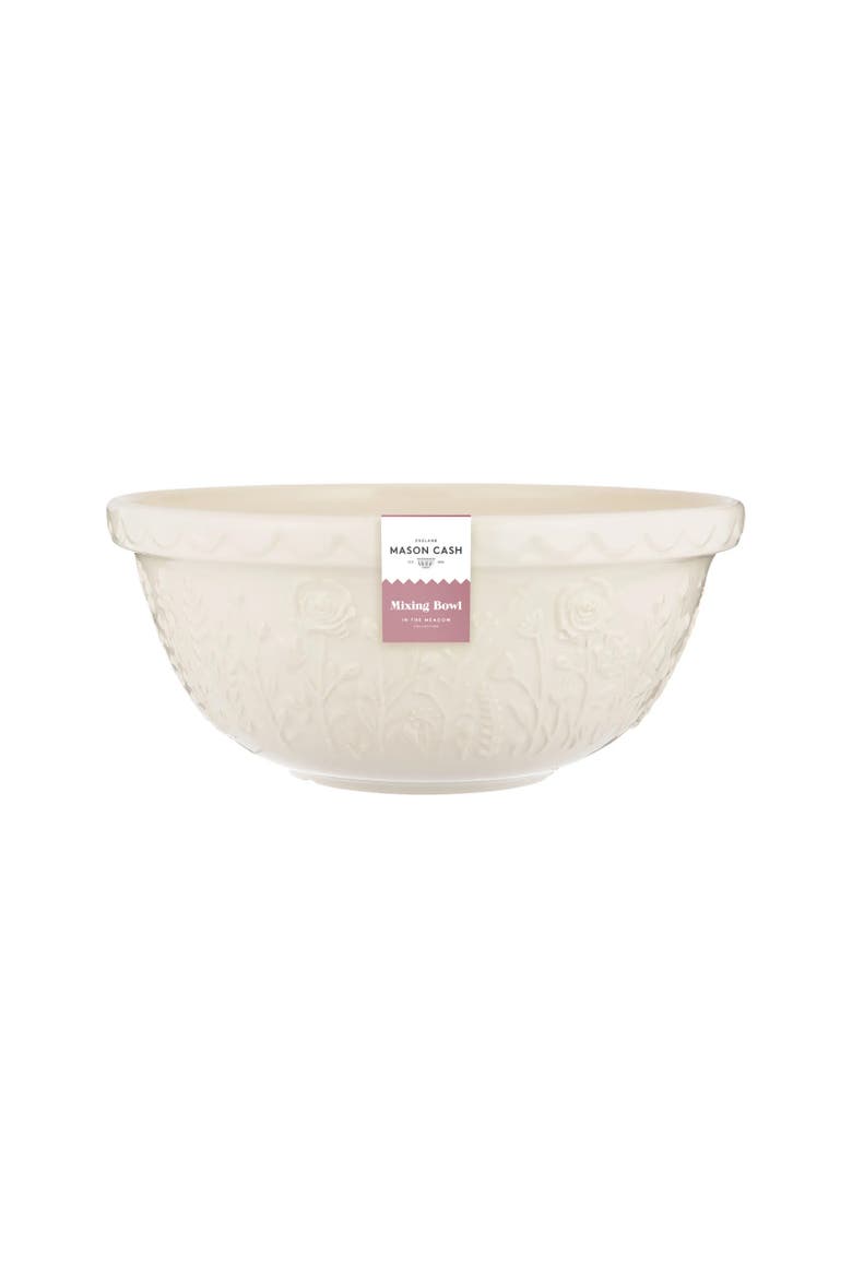 In The Meadow Rose Size 12 Mixing Bowl, 4.25 Quart, Cream, Alternate, color, Cream