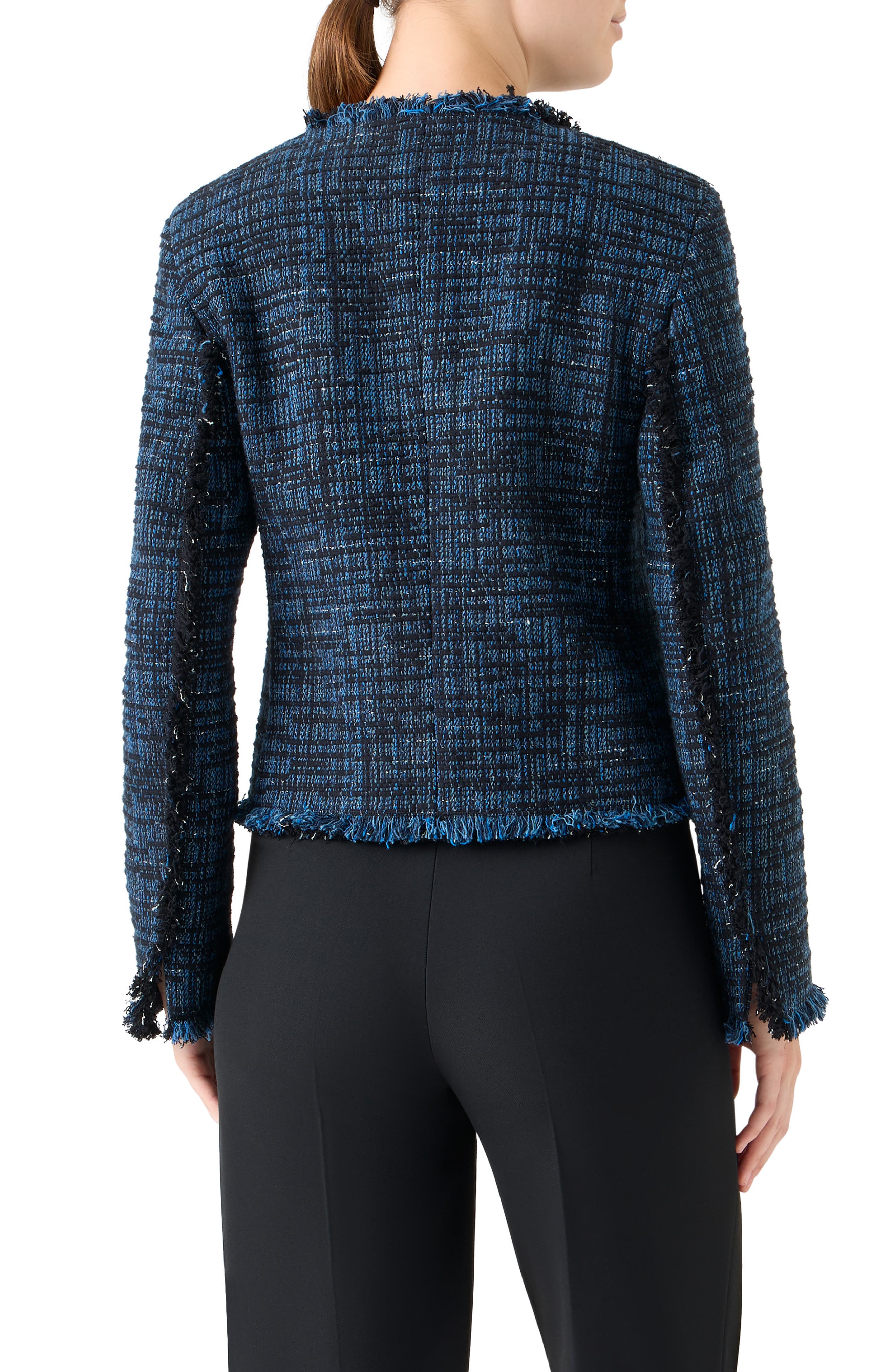 Fringed Mixed Tweed Jacket - image 2