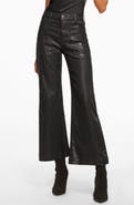 Ramy Brook Clifford Metallic Coated Crop Wide Leg Jeans