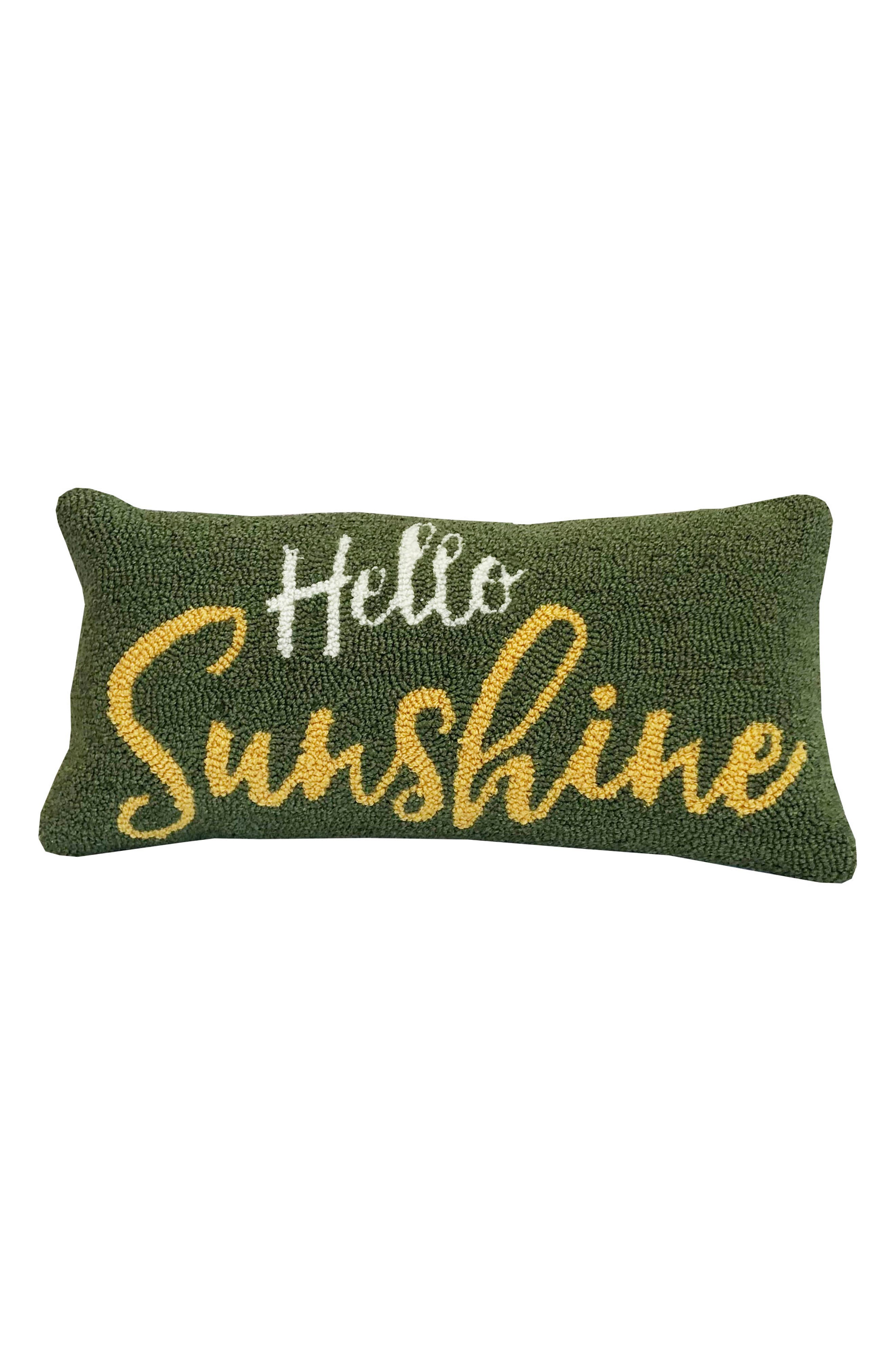 R16 Home Hello Sunshine Accent Pillow In Green