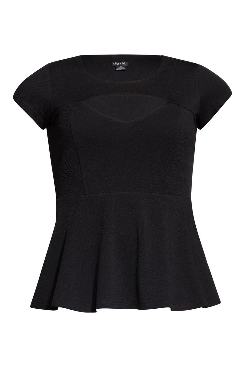 Sweet Peekaboo Top, Alternate, color, BLACK