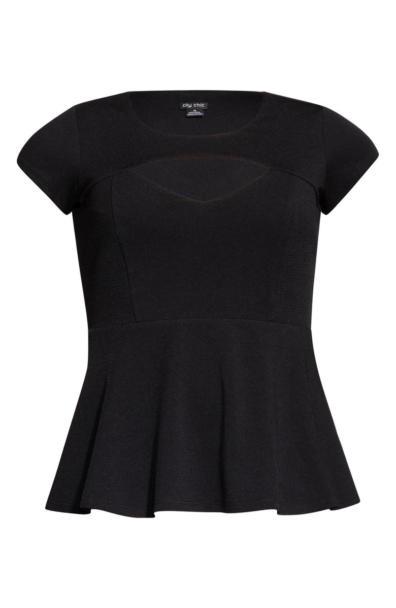 City Chic Sweet Peekaboo Top, Alternate, color,