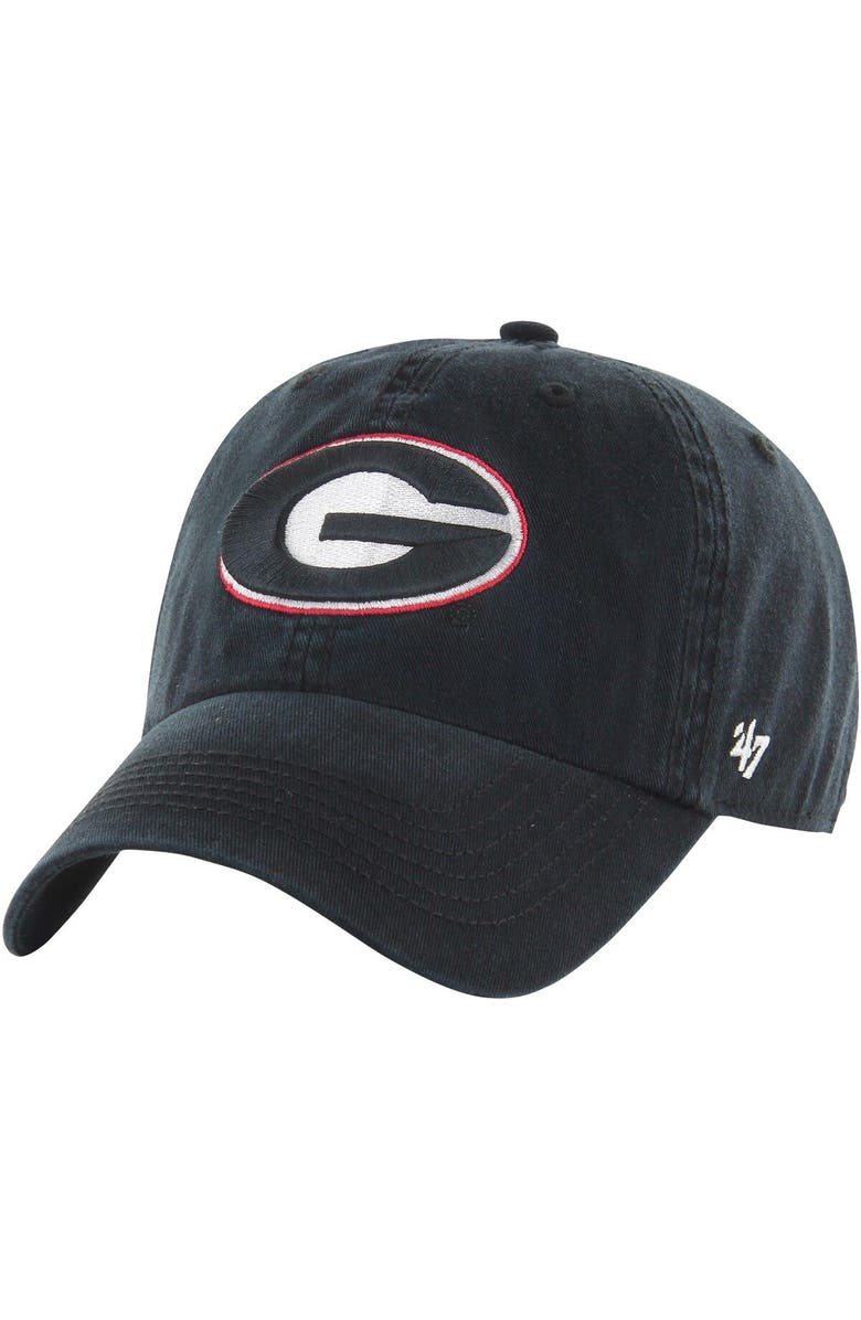 '47 Men's '47 Black Georgia Bulldogs Franchise Fitted Hat, Main, color,