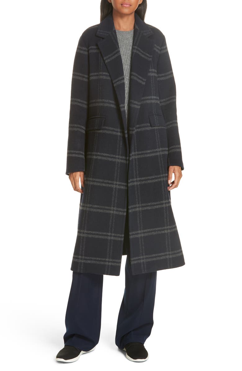 Vince Shadow Plaid Coat, Main, color,