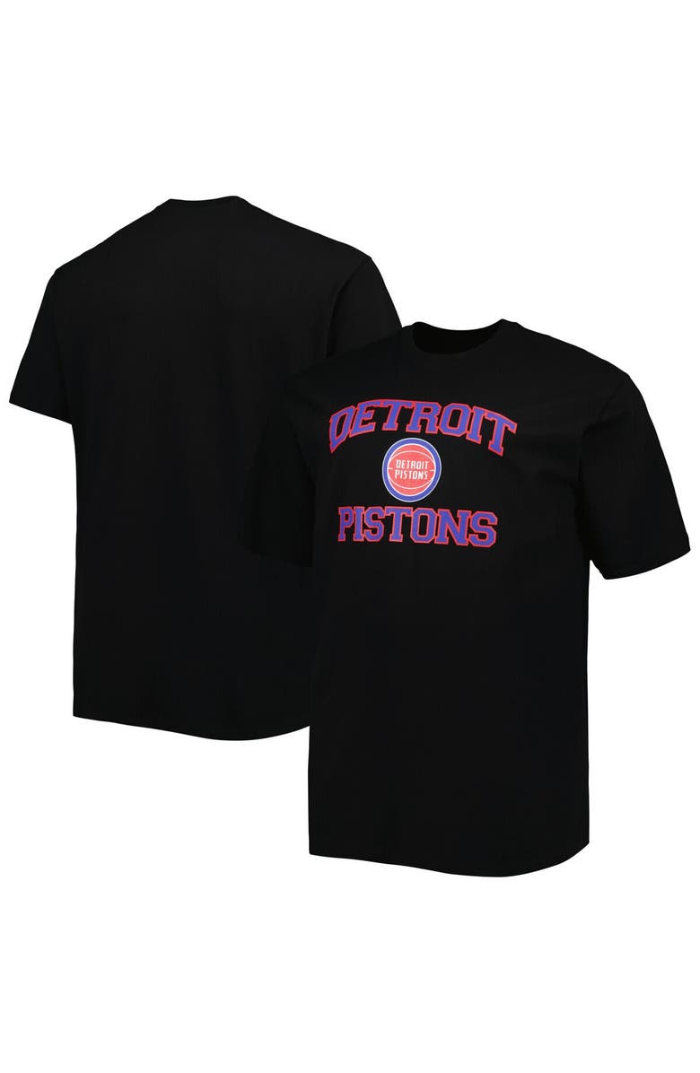 PROFILE Men's Black Detroit Pistons Big & Tall Heart & Soul T-Shirt, Main, color, Black