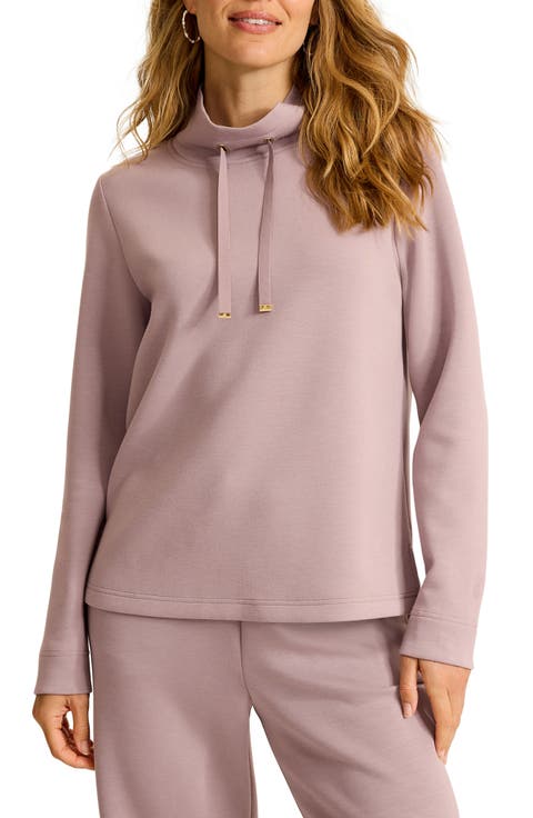 Palm Voyage Mock Neck Sweatshirt