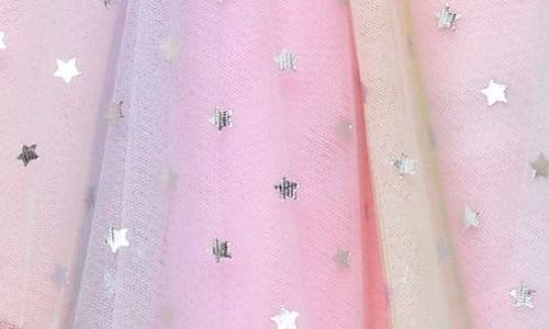 Baby Starters Foil Star Tulle Dress & Headband Set In Pink Multi