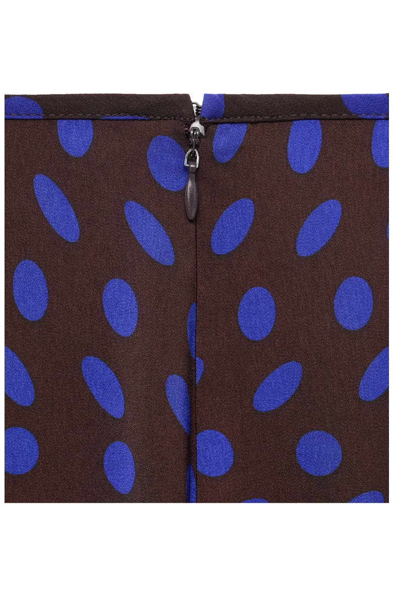 Polka Dot Flare Leg Pants, Alternate, color, BROWN