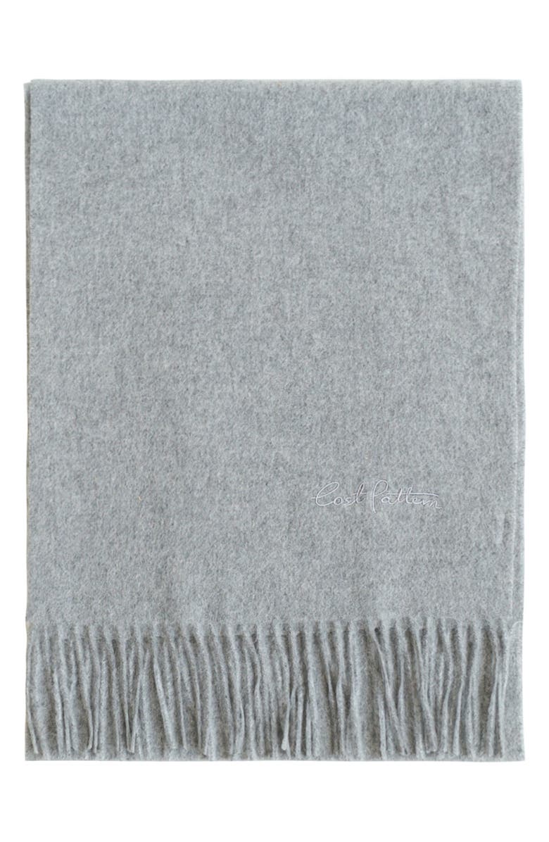Lost Pattern Lost in Warmth Cashmere Scarf, Alternate, color, Grey